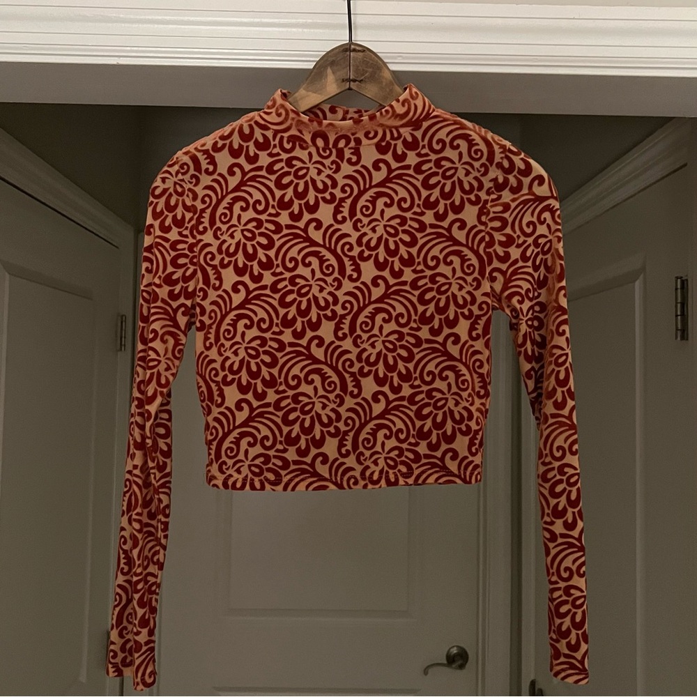 Milky Way Burt Orange Crop Top Size Medium - Picture 10 of 11